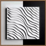 Quadro Abstrato Geométrico do Design Moderno ao Contraste com Moldura e Vidro