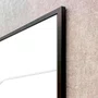 Quadro Abstrato Geometrico em Camadas Arte Minimalista com Moldura e Vidro