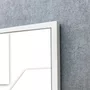 Quadro Abstrato Geometrico em Camadas Arte Minimalista com Moldura e Vidro