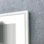 Quadro Abstrato Geométrico Profundo Preto e Branco Moderno com Moldura e Vidro