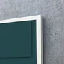 Quadro Abstrato Geométrico Verde Petróleo Arte Moderna com Moldura e Vidro
