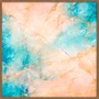 Quadro Abstrato Mármore de Luxo Tons Suaves e Elegantes com Moldura e Vidro