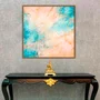 Quadro Abstrato Mármore de Luxo Tons Suaves e Elegantes com Moldura e Vidro