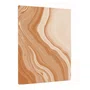Quadro Abstrato Marmorizado em Tons de Terracota Laranja Queimado e Pêssego