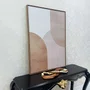 Quadro Abstrato Minimalista Estilo Texturizado Tons Terrosos e Bege Neutro