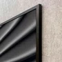 Quadro Abstrato Moderno em Ondas Fluidas Estilo Relevo 3D com Moldura e Vidro