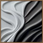 Quadro Abstrato Moderno em Ondas Fluidas Estilo Relevo 3D com Moldura e Vidro