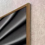 Quadro Abstrato Moderno em Ondas Fluidas Estilo Relevo 3D com Moldura e Vidro