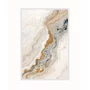 Quadro Abstrato Moderno Estilo Mármore Orgânico em Tons de Bege Ocre e Cinza