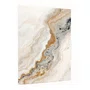 Quadro Abstrato Moderno Estilo Mármore Orgânico em Tons de Bege Ocre e Cinza