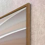 Quadro Abstrato Ondas Suaves em Tons Neutros e Refinados com Moldura e Vidro