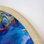 Quadro Abstrato Orgânico em Madeira Marupá: Arte Colorida com Tons Quentes