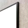 Quadro Abstrato Preto e Branco Estilo Textura Metálica e Espiral com Moldura e Vidro
