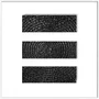 Quadro Abstrato Preto e Branco Estilo Textura Metálica e Espiral com Moldura e Vidro