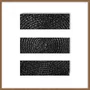Quadro Abstrato Preto e Branco Estilo Textura Metálica e Espiral com Moldura e Vidro