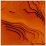 Quadro Abstrato Tons Terrosos Arte Orgânica Estilo Relevo com Moldura e Vidro