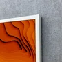 Quadro Abstrato Tons Terrosos Arte Orgânica Estilo Relevo com Moldura e Vidro