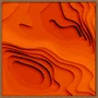 Quadro Abstrato Tons Terrosos Arte Orgânica Estilo Relevo com Moldura e Vidro