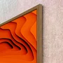 Quadro Abstrato Tons Terrosos Arte Orgânica Estilo Relevo com Moldura e Vidro