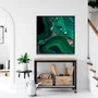 Quadro Abstrato Verde Esmeralda Textura Mineral Luxuosa com Moldura e Vidro Quadro Abstrato Verde Esmeralda Textura Mineral Luxuosa com Moldura e Vidro