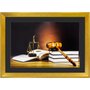 Quadro Advocacia Símbolo da Justiça com Moldura Dourada 55x40cm
