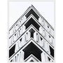 Quadro Arquitetura Fachada de Edifício em Preto e Branco 60x80cm
