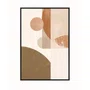 Quadro Arte Abstrata Geométrica Cores Terrosas Decoração Moderna Minimalista