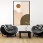 Quadro Arte Abstrata Geométrica Cores Terrosas Decoração Moderna Minimalista