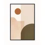 Quadro Arte Abstrata Geométrica Cores Terrosas Decoração Moderna Minimalista