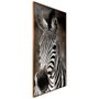 Quadro Canvas com Moldura Tela Imagem de Zebra 120x210cm