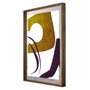 Quadro com Espelho e Moldura Tela Abstrata Colorida 80x110cm