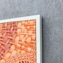 Quadro com Estilo  Arte Artesanal Textura Traçada em Fibras Naturais com Moldura e Vidro