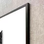 Quadro com Moldura e Vidro Arte Moderna em Preto e Branco