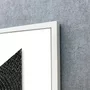 Quadro com Moldura e Vidro Arte Moderna em Preto e Branco