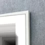 Quadro com Moldura e Vidro Geométrico Profundo Duplo Abstrato Preto e Branco