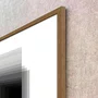 Quadro com Moldura e Vidro Geométrico Profundo Duplo Abstrato Preto e Branco