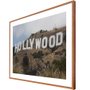 Quadro com Moldura Marrom Famoso Letreiro de Hollywood 80x60 cm