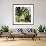 Quadro com Moldura Rústica Imagem Folha de Adão 70x70cm