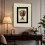 Quadro de Ânfora Marrom com Moldura na Cor Bronze 75x95cm