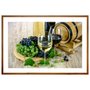 Quadro de Bebidas Mesa Posta Vinho e Uvas 90x60 cm