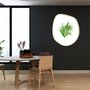Quadro de Folhas de Palmeira Tropical | Formato Orgânico com Madeira Moldura Marupá