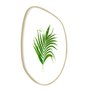 Quadro de Folhas de Palmeira Tropical | Formato Orgânico com Madeira Moldura Marupá