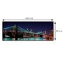 Quadro Decorativo com Moldura Preta Ponte Brooklyn a Noite: Qualidade Sem Igual