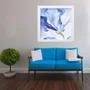 Quadro Decorativo Abstrato Azul Delicado 30x30cm