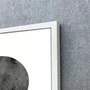 Quadro Decorativo Abstrato Círculos Modernos com Moldura e Vidro