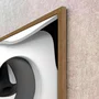 Quadro Decorativo Abstrato Espiral em Tons de Cinza com Moldura e Vidro