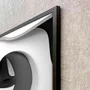 Quadro Decorativo Abstrato Espiral em Tons de Cinza com Moldura e Vidro
