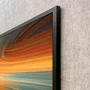 Quadro Decorativo Abstrato Fluido em Cores Vibrantes com Moldura e Vidro