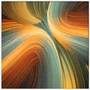 Quadro Decorativo Abstrato Fluido em Cores Vibrantes com Moldura e Vidro