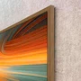 Quadro Decorativo Abstrato Fluido em Cores Vibrantes com Moldura e Vidro